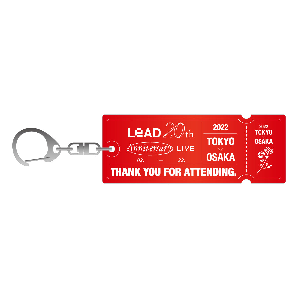 Lead 20th Anniversary Live チケット風キーホルダー/レッド(全会場