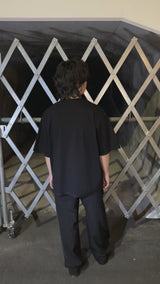 Raw T-shirt [embossed logo] Black